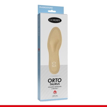 Кожаные стельки для обуви при плоскостопии ORTO TAURUS - польский продукт