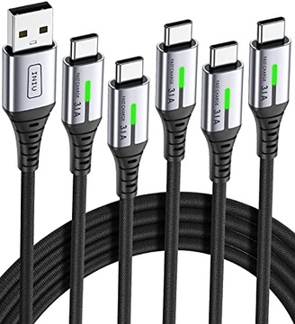 НАБОР КАБЕЛЕЙ USB - USB TYPE C INIU 5 ШТ. 1М+1М+2М+2М+3М