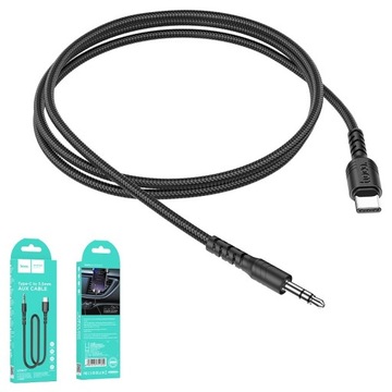 Аудиокабель USB Type-C USB-C Type-C + разъем AUX, 3,5 мм, 1 м, оплетка