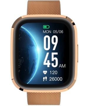 СМАРТ-ЧАСЫ GARETT GRC СТИЛЬ ЗОЛОТАЯ СТАЛЬ