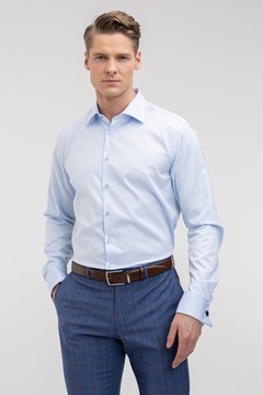 Błękitna koszula z bawełny premium