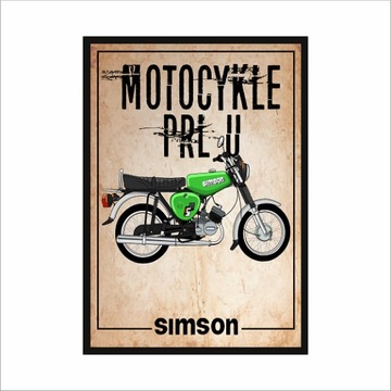 Obraz na ścianę MOTOCYKLE PRLu SIMSON S51