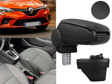 Podłokietnik Dedykowany Renault Clio V / Clio 5 2019 czarny materiał