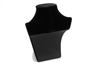 POLMART ПОДСТАВКА ДЛЯ ЮВЕЛИРНЫХ ИЗДЕЛИЙ БЮСТ ЧЕРНЫЙ бархат 29 СМ