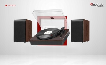 Проигрыватель AUDIZIO HQ 100 Вт с динамиками BT PRO + винил + запасная игла БЕСПЛАТНО
