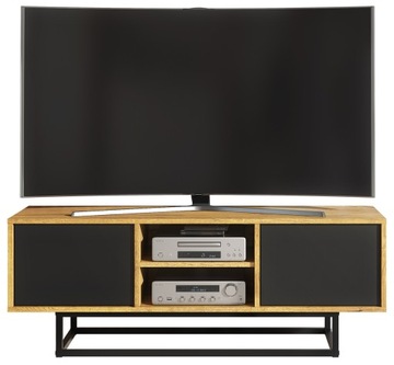 STOLIK SZAFKA RTV TV LOFT RETRO DĄB/CZARNY LFT001A