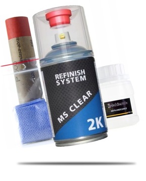 ZESTAW SPRAY DO REGENERACJI LAMP REFLEKTORÓW LAKIER 2k Z UTWARDZACZEM