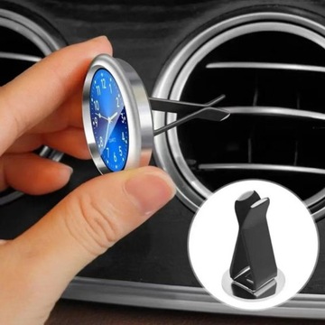 Zegarek Samochodowy Dekoracyjny Analog QUARTZ Niebieski - Pomysł na Prezent