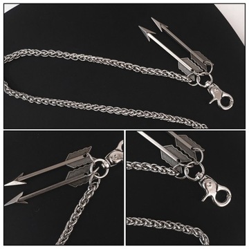 Мужские брюки с цепочкой в ​​стиле панк с двойной стрелкой в ​​стиле ретро