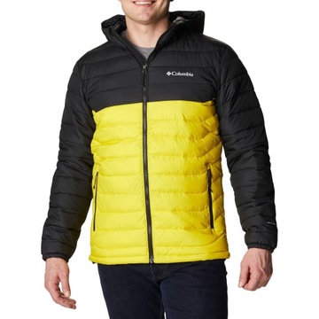 Kurtka puchowa męska Columbia Powder Lite Hooded czarno-żółta 1693931 L