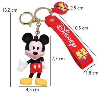 Брелок с Микки Маусом в виде 3D Диснея, брелок с подвеской, зажим