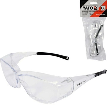 YATO OKULARY OCHRONNE TYPU FIT OVER, BEZBARWNE BHP