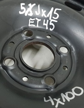 4X KOLA ZIMNÍ 15" MINI COOPER R50 R52 R54 R56 5JX15 ET45 4X100 4X5MM 15R