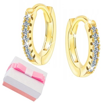 ZŁOTE KOLCZYKI DLA DZIEWCZYNKI KÓŁKA SREBRNE 925