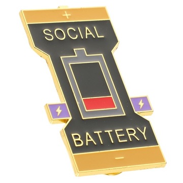 Broszka imprezowa Symbol baterii społecznej