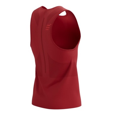 COMPRESSPORT PRO RACING SINGLET красная футболка для бега Samba L