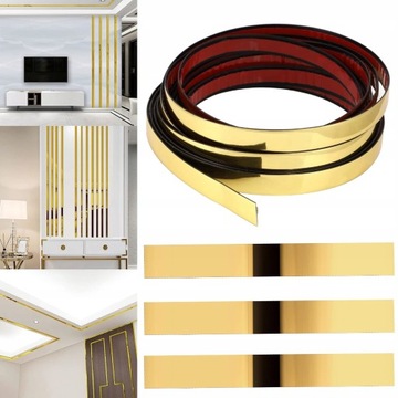 LISTWA DEKORACYJNA OZDOBNA ZŁOTA PVC 14mm GOLD 10 METRÓW SAMOPRZYLEPNA