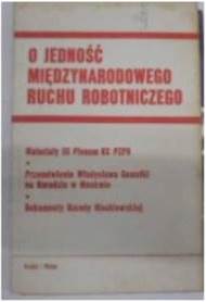 O jedność Międzynarodowego Ruchu Robotniczego -