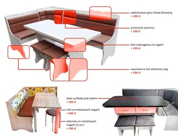 Кухонный уголок, большой выбор цветов, «на заказ»