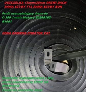 Uszczelka w profil drzwi 15x20 mm URSUS C-385 1mb
