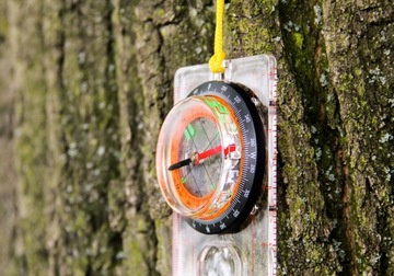 Табличка-компас, шкала, компас, держатель карты