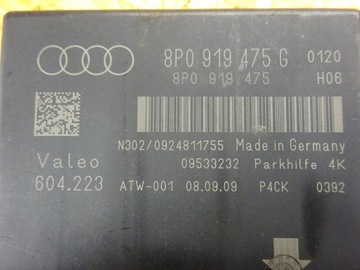 AUDI A3 8P LIFT 08-12 MODUŁ PARKOWANIA PARKTRONIC PDC 8P0919475G