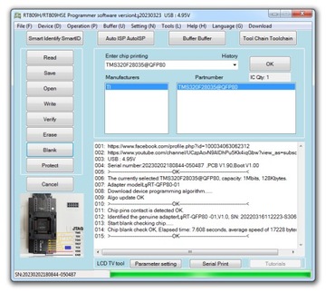 QFP80 (TMS320F28035) Адаптер ZIF для iFix RT-809h