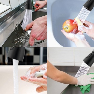 UNIWERSALNY PERLATOR AERATOR DO BATERII 3 FUNKCJE CZARNY