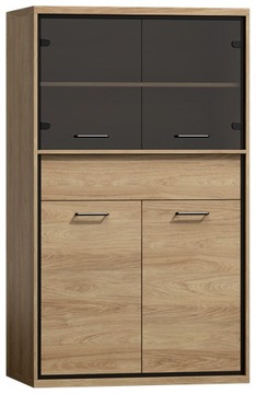 Witryna MEDIOLAN M5 z szufladą natural hikora