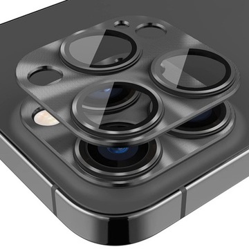 Osłona na obiektywy / aparat do iPhone 15 Pro/15 Pro Max, aluminium szkło
