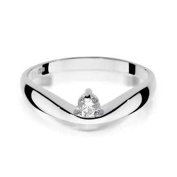 ЗОЛОТОЕ ОБРУЧАЛЬНОЕ КОЛЬЦО С БРИЛЛИАНТОМ PR. 585