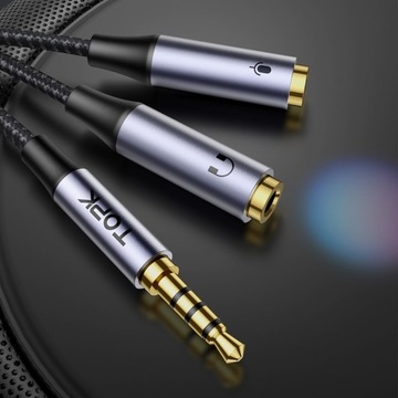 РАЗВЕТВИТЕЛЬ МИНИ-ДЖЕК 3,5 ММ ДЛЯ МИКРОФОНА, AUX НАУШНИКИ