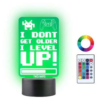 Lampka Nocna 3D LED dla Gracza Gaming Prezent