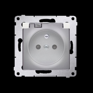 SIMON 54 ГЕРМЕТИЧНАЯ РОЗЕТКА С ЗАСЛОНКОЙ IP44 СЕРЕБРЯНАЯ
