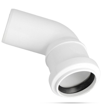 Колено сточных вод 40 мм 67 ° ПВХ разъем ПП.