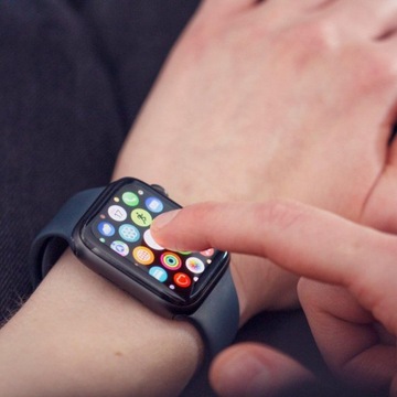 Гибридное защитное стекло для Apple Watch 1/2/3 38 мм Watch Glass чёрное