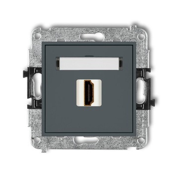 Karlik MINI Gniazdo HDMI pojedyncze grafit mat