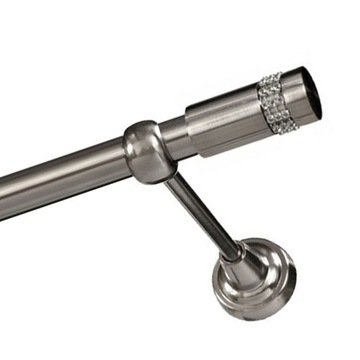 Pojedynczy karnisz 100 cm 19 mm bez żabek stal