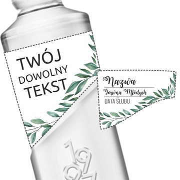 Naklejki wódka WYBOROWA Ślub PERSON FOLIA 10 szt
