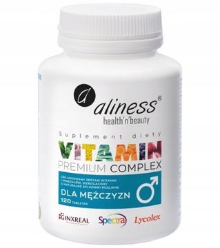 Aliness Premium Witaminy dla mężczyzn 120 tabs.