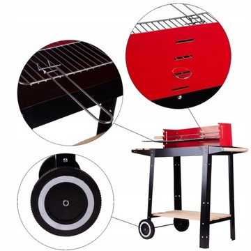 ПОРТАТИВНЫЙ УГОЛЬНЫЙ САДОВЫЙ ГРИЛЬ НА КОЛЕСАХ