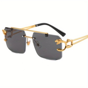 Cheetah Top Bar Moda dla kobiet Mężczyźni Bezramkowe okulary przeciwsłonecz