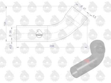 Комплект шлангов радиатора С-385 старого типа, ORIGINAL URSUS