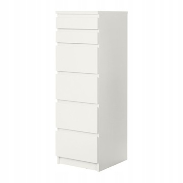 IKEA MALM komoda 6 szuflad z lustrem 40x123 BIAŁY