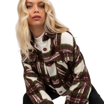 ЖЕНСКАЯ РУБАШКА В КЛЕТКУ С ДЛИННЫМ РУКАВОМ, РАЗНОЦВЕТНАЯ ОСНОВНАЯ КУРТКА ОВЕРСАЙЗ