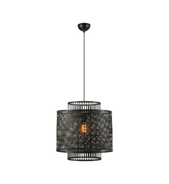Czarna bambusowa ozdobna lampa wisząca do sypialni STRATI 108676 Markslojd