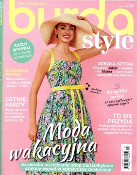 Burda style nr 7/2022. Moda wakacyjna.