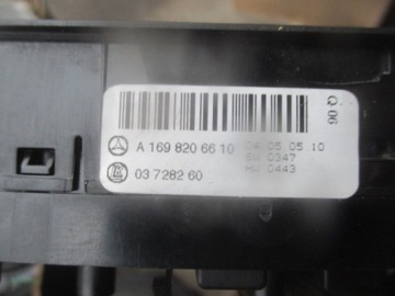 MERCEDES A W169 B W245 PŘEPÍNAČ SKEL LEVÝ ŘIDIČE A1698206610