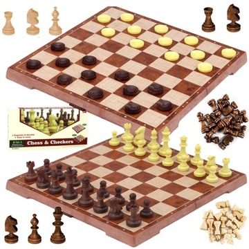 МАГНИТНЫЕ ШАХМАТНЫЕ ШАШКИ 2В1 БОЛЬШИЕ XXL 31X31 КЛАССИЧЕСКАЯ ШАХМАТНАЯ ДОСКА МАГНИТ