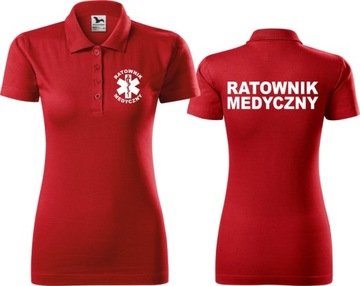 AlleOkazja Koszulka damska Polo Ratownik Medyczny